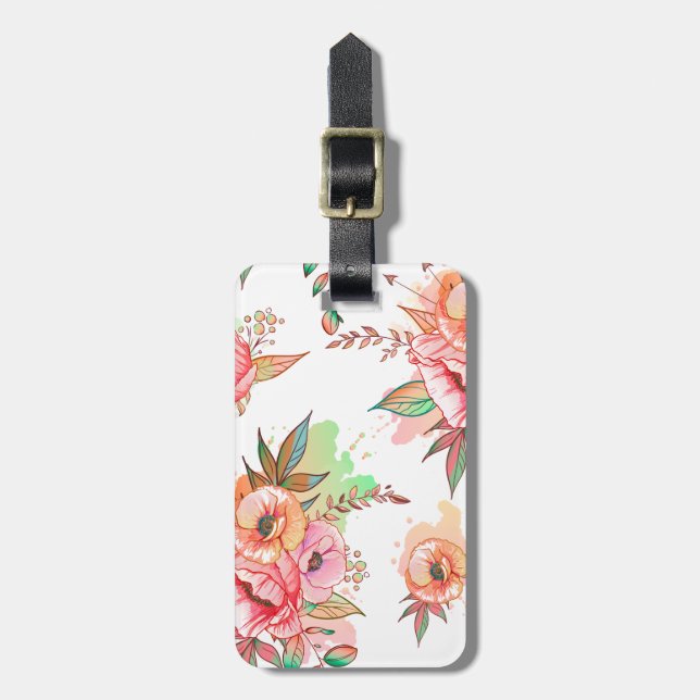 Etiqueta De Bagagem Flor de primavera (Frente Vertical)