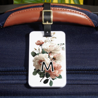 Etiqueta De Bagagem Flor Elegante de Flores Silvestres