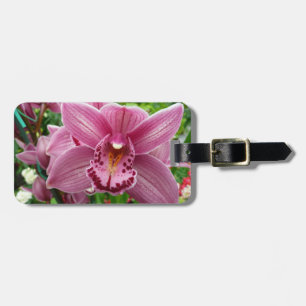 Etiqueta De Bagagem Flor Elegante Orquídea Roxo