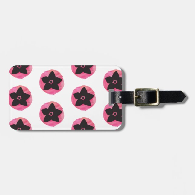 Etiqueta De Bagagem Flor havaiano rosa (Frente Horizontal)