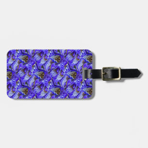 Etiqueta De Bagagem Flor Íris Roxo/Inclinado/Com Teles /