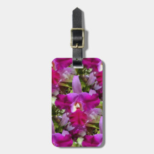 Etiqueta De Bagagem Flor tropical da orquídea de Cattleya