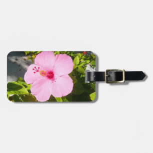 Etiqueta De Bagagem Flor Tropical de Hibiscus Rosa