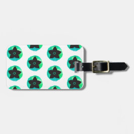 Etiqueta De Bagagem Flor Verde Havaiana