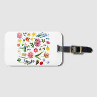 Etiqueta De Bagagem Flor Vintage, Botânica Vintage, Flor Selvagem