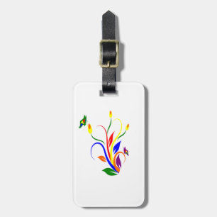 Etiqueta De Bagagem Floral