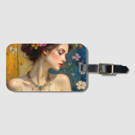 Etiqueta De Bagagem Floral