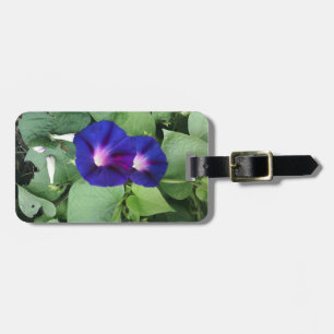 Etiqueta de Bagagem Floral com Cinto de Couro