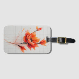 Etiqueta De Bagagem Floral Dream Design Elegant Flower