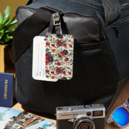Etiqueta De Bagagem Floral e retrorreflector em negrito