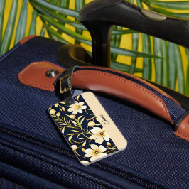 Etiqueta de Bagagem Floral Personalizada
