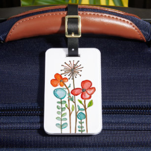 Etiqueta De Bagagem Flores