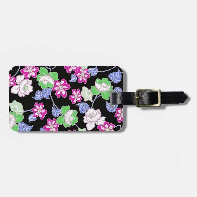 Etiqueta De Bagagem flores altas (Frente Horizontal)