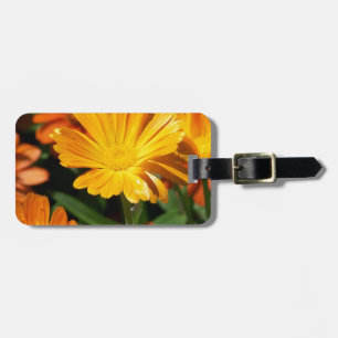 Etiqueta De Bagagem Flores Amarelas Flores Arte Paz Destino do Amor