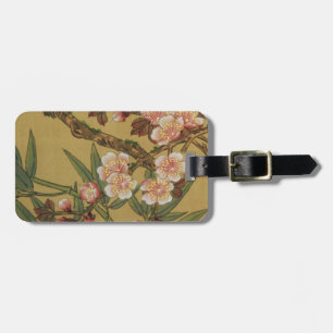 Etiqueta De Bagagem Flores Asiáticas Japonesas de Cerejeira Vintage