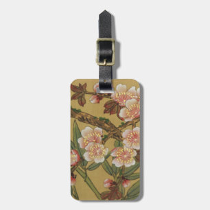 Etiqueta De Bagagem Flores Asiáticas Japonesas de Cerejeira Vintage