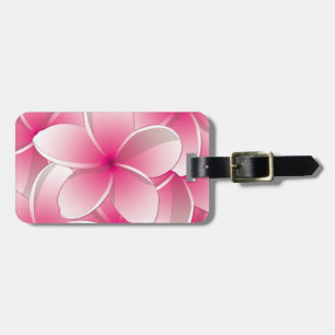 Etiqueta De Bagagem Flores Brilhantes Frangipani/ Plumeria