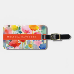 Etiqueta de Bagagem Flores Caprichosas