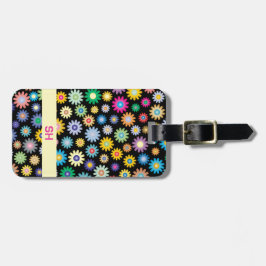 Etiqueta De Bagagem Flores coloridas