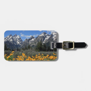 Etiqueta De Bagagem Flores da primavera do Parque Nacional Grand Teton