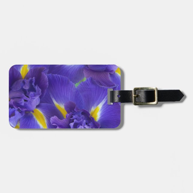 Etiqueta De Bagagem Flores de íris (Frente Horizontal)