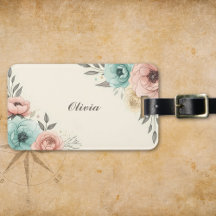 Flores Desenhoadas Estilizadas em Aquarela