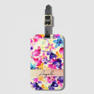 Etiqueta De Bagagem Flores do Prado das Florestas