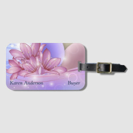 Etiqueta De Bagagem Flores e ovos num fundo pastel colorido