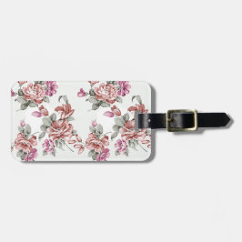 Etiqueta De Bagagem Flores Femininas Clássicas Vintage