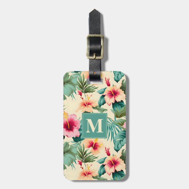 Etiqueta de Bagagem Flores Havaianas (Frente Vertical)