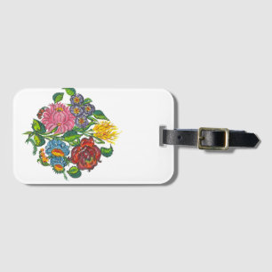 Etiqueta De Bagagem Flores húngaras