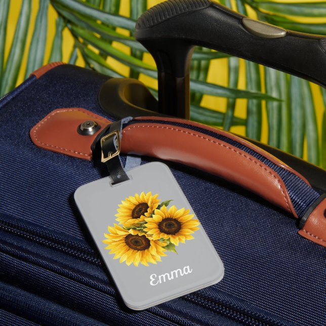 Etiqueta De Bagagem Flores Personalizadas (Frente Insitu 1)