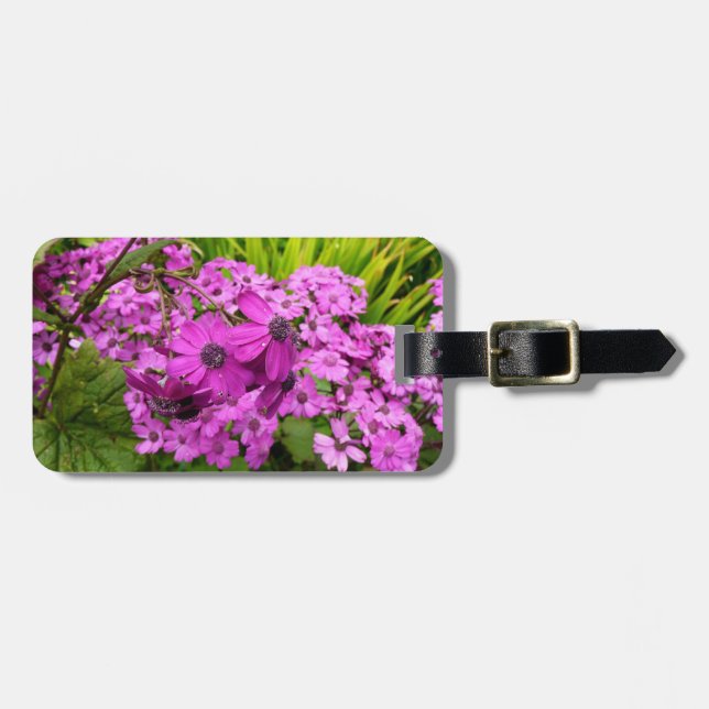 Etiqueta De Bagagem Flores Roxas de São Francisco (Frente Horizontal)