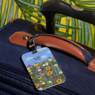 Etiqueta De Bagagem Flores Selvagens Personalizadas
