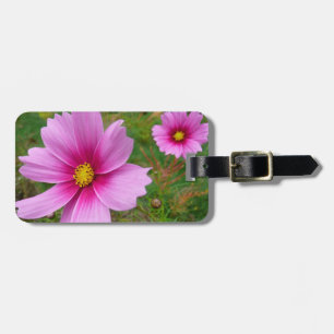 Etiqueta De Bagagem Flores Silvestres Cosmos Rosa