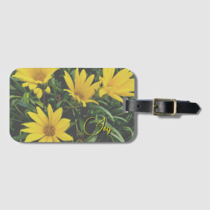 Etiqueta De Bagagem Flores Silvestres Tesouro Amarelo