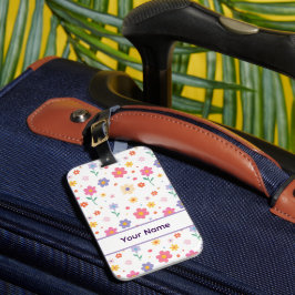 Etiqueta De Bagagem Flores Simples