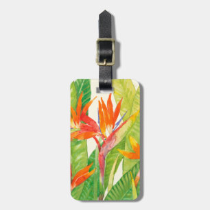 Etiqueta De Bagagem Flores Tropicais Ave de Paraíso