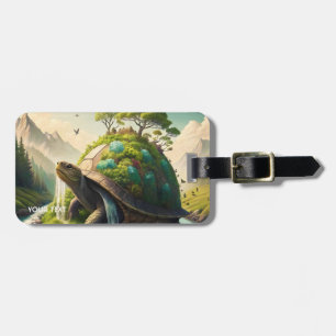 Etiqueta De Bagagem Floresta de Caieira-Tartaruga Fantasy