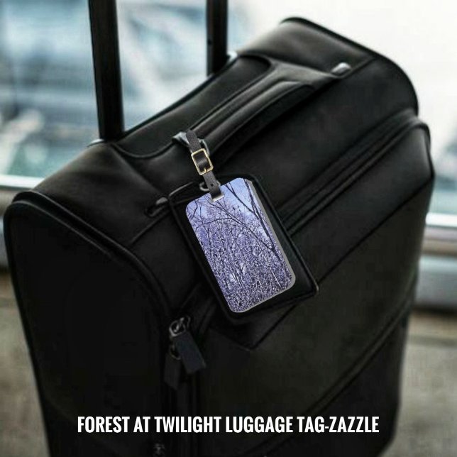 Etiqueta De Bagagem Floresta Em Twilight (Criador carregado)