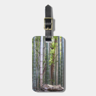 Etiqueta De Bagagem Floresta Gigante de Bambu Japonês, Sagano, Quioto,