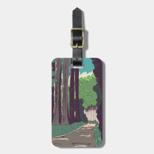 Etiqueta De Bagagem Floresta Japonesa