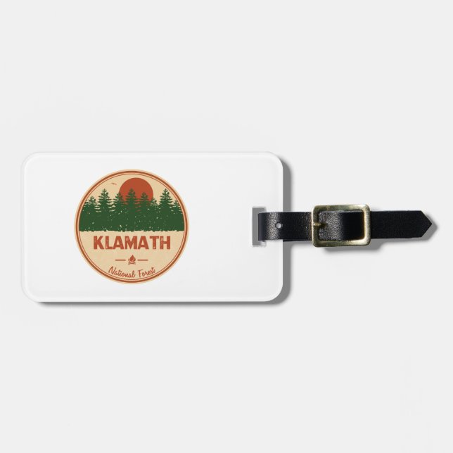 Etiqueta De Bagagem Floresta Nacional de Klamath (Frente Horizontal)