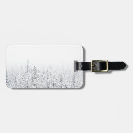 Etiqueta De Bagagem Floresta nevado