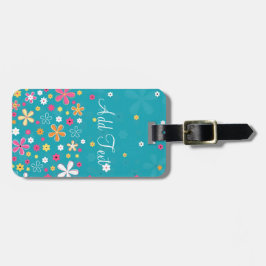 Etiqueta De Bagagem Flórida desenhada por uma mão giratória bonitinha