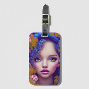 Etiqueta De Bagagem Flower Girl Princess Inspirada na Cultura Ucranian