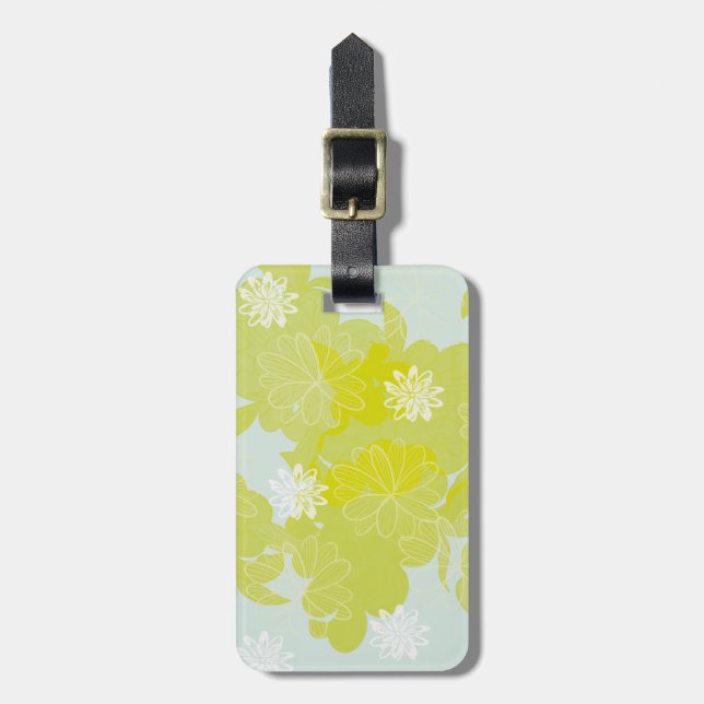 Etiqueta De Bagagem Flowers (Frente Vertical)
