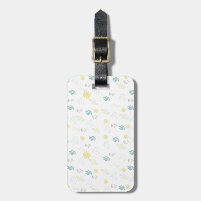 Etiqueta De Bagagem Flowers (Frente Vertical)