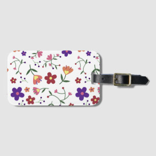Etiqueta De Bagagem Flowers - Padrão Natural Design Flora Vegetal Case