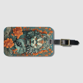 Etiqueta De Bagagem Flu Lion of Wisdom